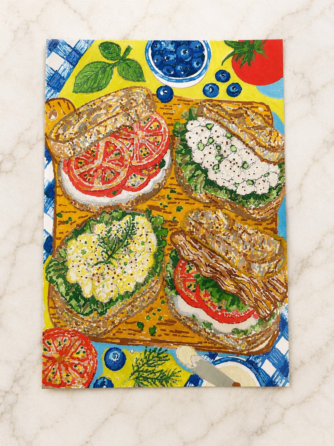 August Snail Mail Theme - All you need is love and a tasty sandwich