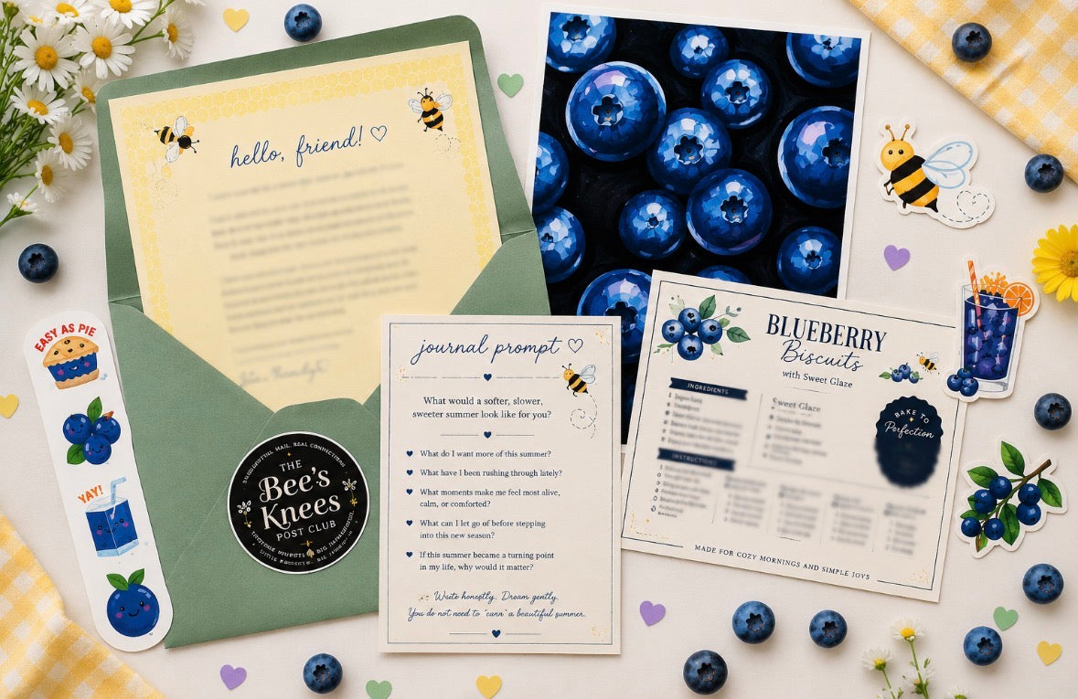 June Snail Mail Theme - Blueberries