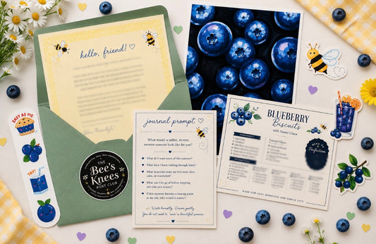 June Snail Mail Theme - Blueberries