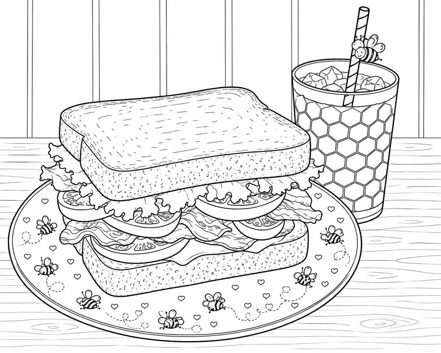 August Snail Mail Theme - All you need is love and a tasty sandwich
