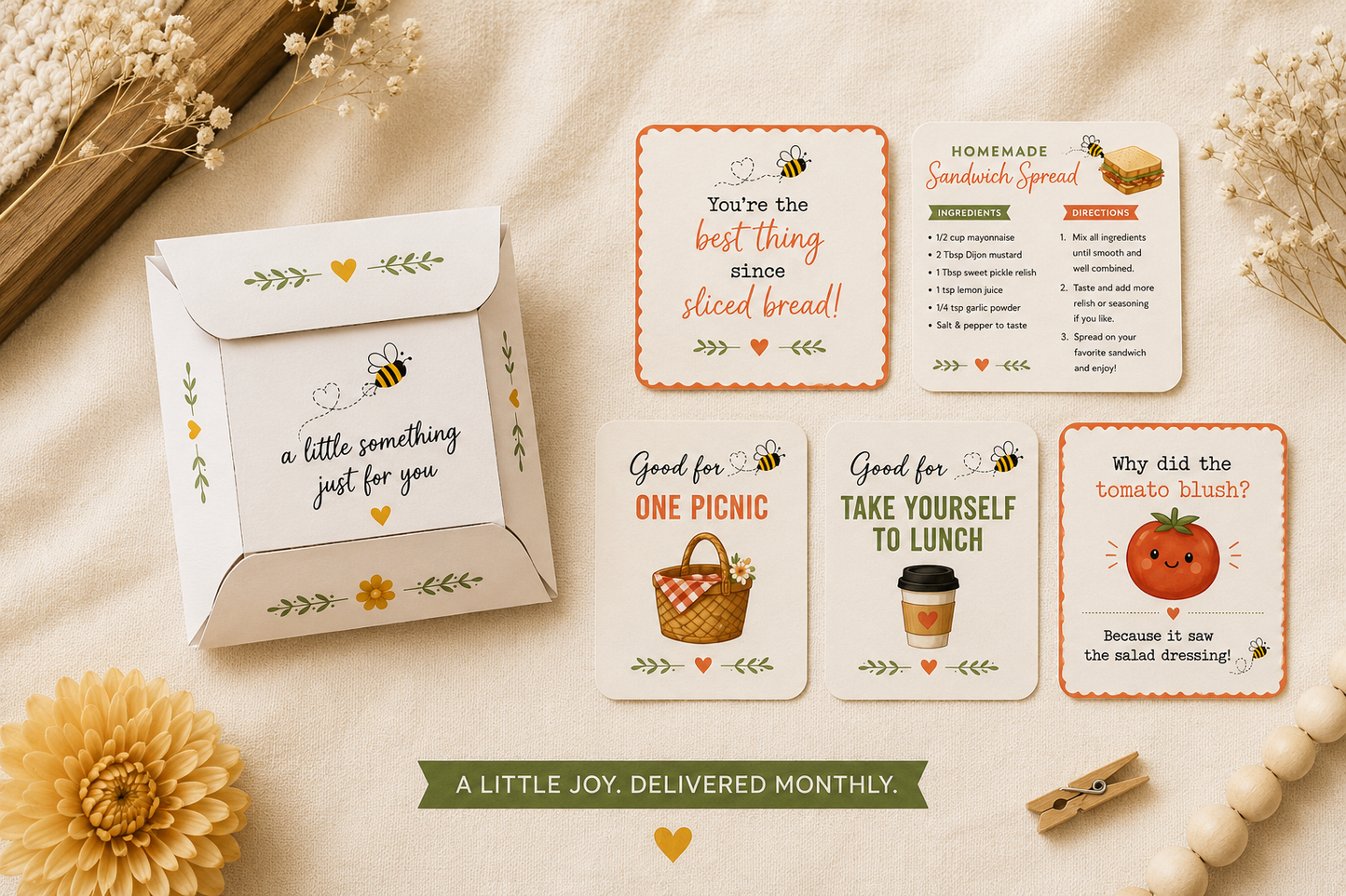 August Snail Mail Theme - All you need is love and a tasty sandwich