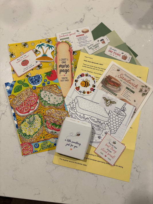 August Snail Mail Theme - All you need is love and a tasty sandwich